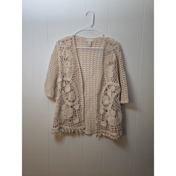 Chico's Sweaters - Chico Open Knito Boho Crochet Size 2 (Large)